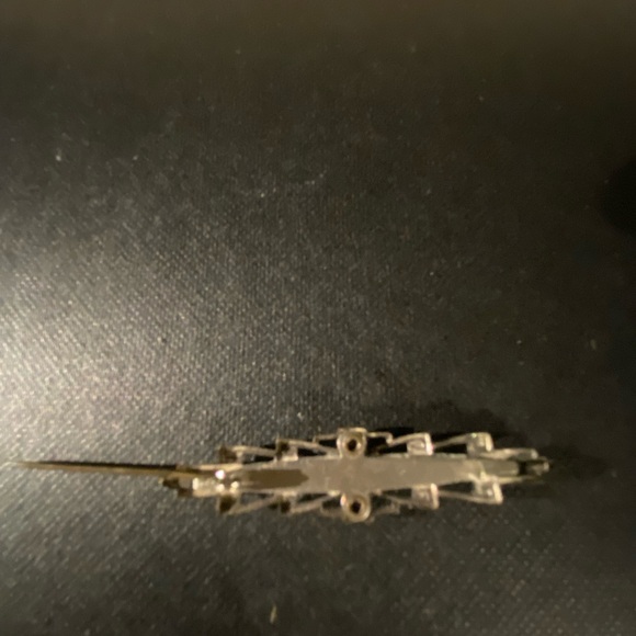 Vintage Art Deco Bar Pin w/Mother of Pearl and Rhinestones. - Picture 3 of 6